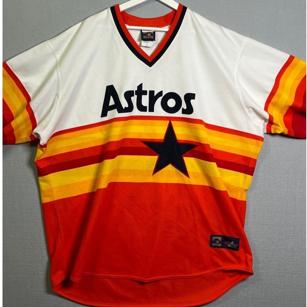 VTG Houston Astros Cooperstown Collection Baseball Jersey 4X Made USA Majestic